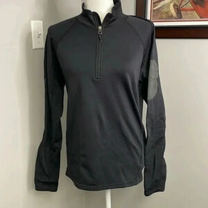 MARMOT Womens 1/2 Zip Polartec Pullover Size Small Black Fleece Lined Warm Pop